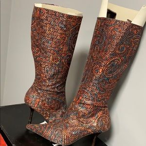 Multi colored 3” heels boots